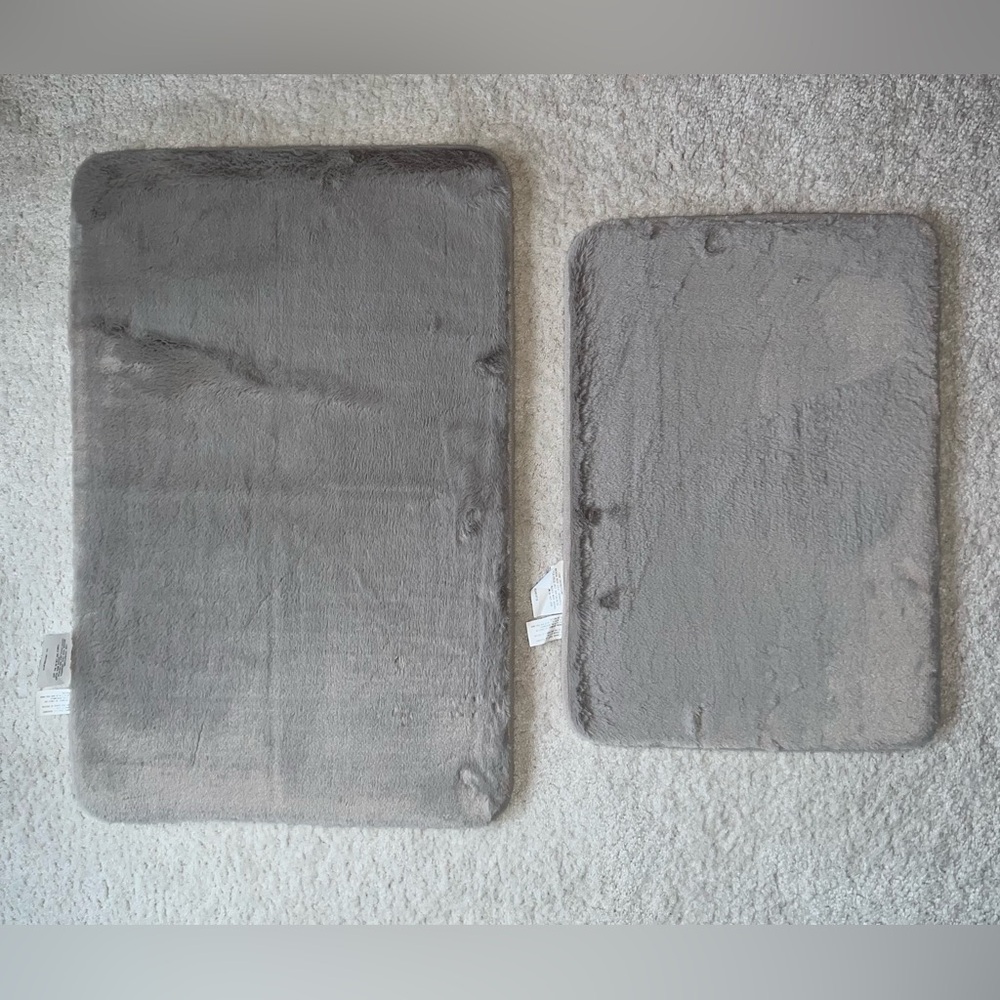 Tan Plush Bath Mat Set